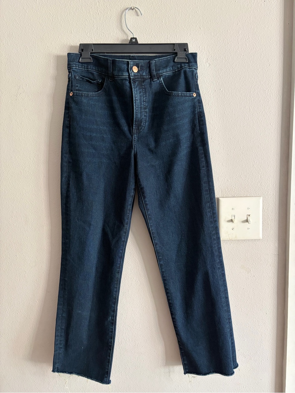 Express Indigo High-Rise Straight Leg Jeans